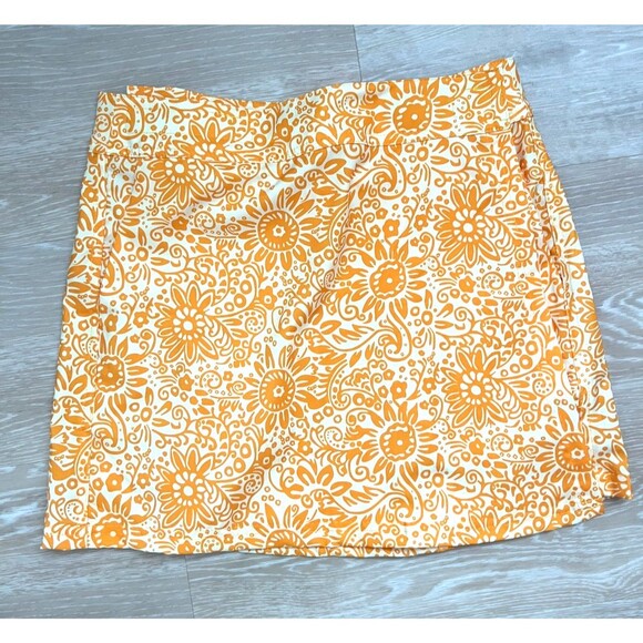 ripskirt Dresses & Skirts - RipSkirt Hawaii Size XS Yellow White Floral Wrap Adjustable Waist 15” Skirt